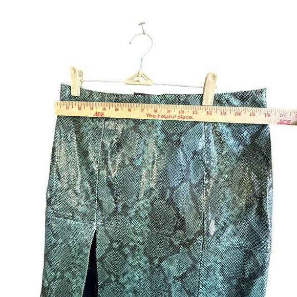 Dorothee Schumacher Snake Genuine Leather Straight & Pencil Skirt 2 Green - Picture 14 of 14